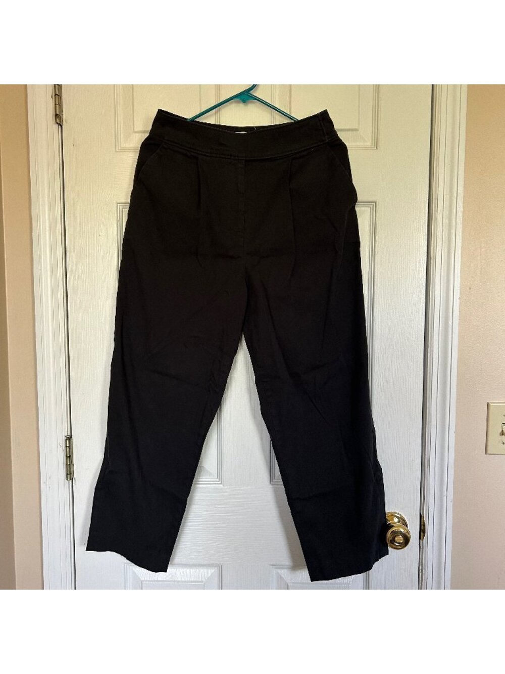 ba&sh Black High-Waisted Pleated Trousers Size Medium